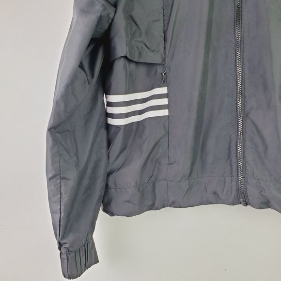 Adidas ID Soft Shell Hooded Windbreaker Pockets Drawstring Waist Med CW2280 - Picture 5 of 11